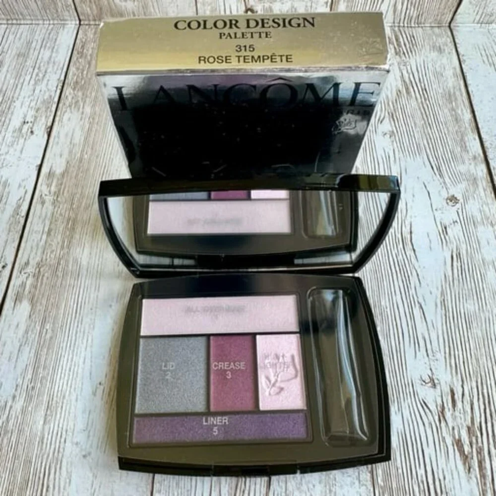 Lancome ROSE TEMPETE Color Design All-in-One 5 Shadow & Liner Palette Eyeshadow